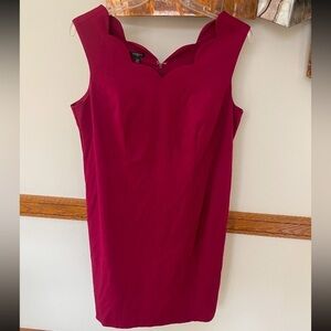 Talbots Knit Sheath Dress with Scalloped V-Neck 14W